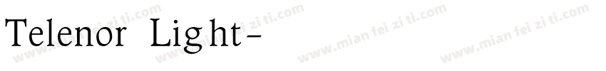 Telenor Light字体转换